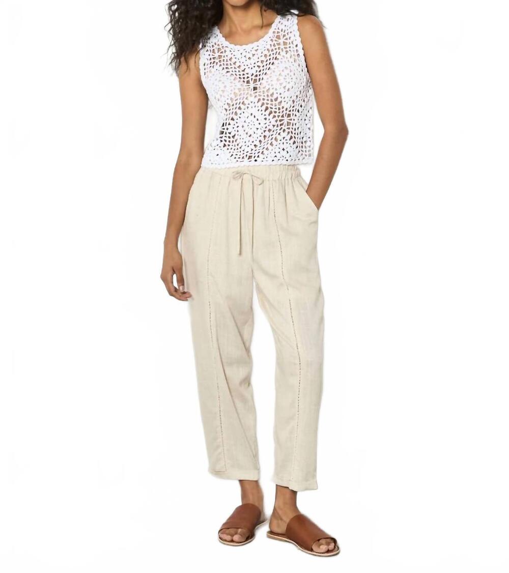 NEW APRICOT women's shoreline stitch pants in beige